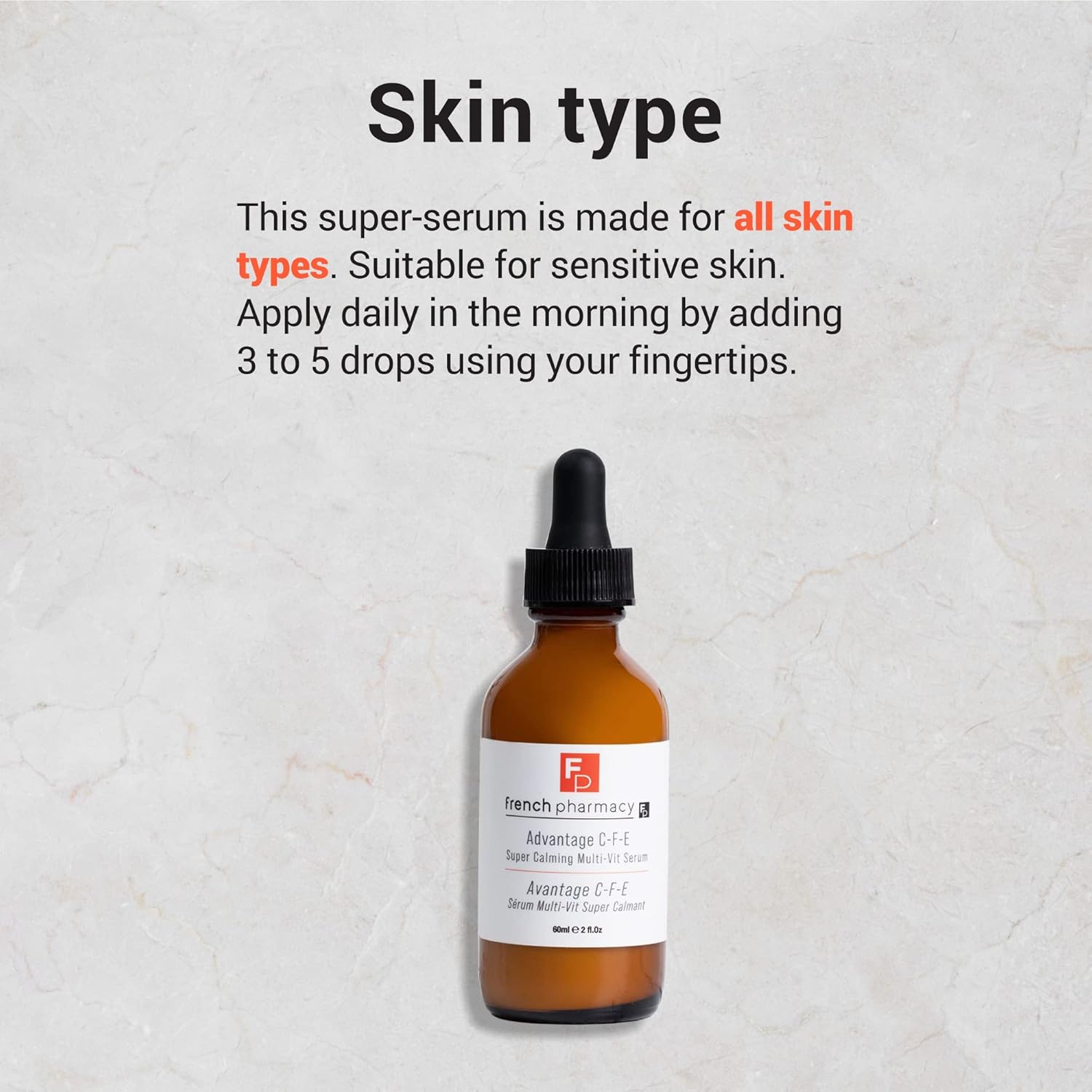 French Pharmacy Calming Multivitamin Face Serum bottle close-up