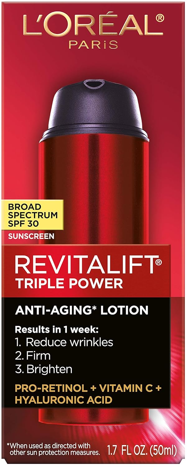 L'Oréal Revitalift Triple Power SPF 30 Day Moisturizer — close-up